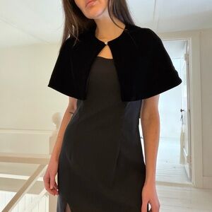 Annie Velvet Cropped Shawl Cape Size Kids M 7/8